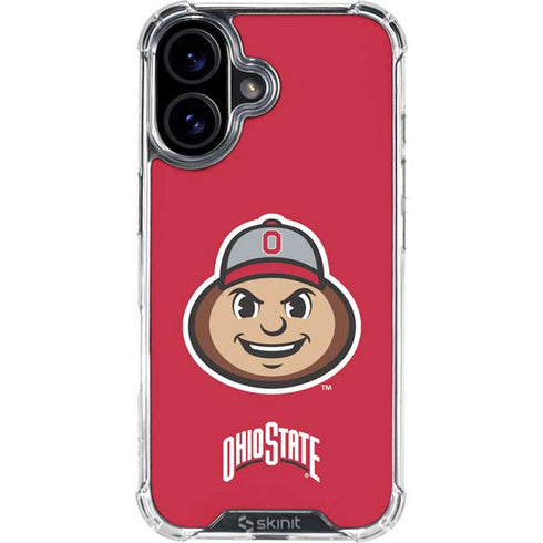 Ohio State University OSUBuckeyes Light Grey iPhone 16 Clear Case