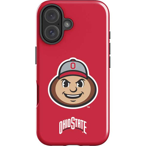 Ohio State University OSUBuckeyes Light Grey iPhone 16 Impact Case
