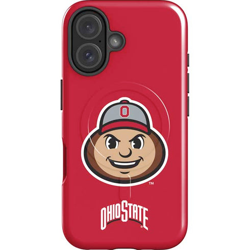 Ohio State University OSUBuckeyes Light Grey iPhone 16 Magsafe Impact Case