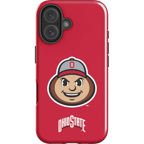 Ohio State University OSUBuckeyes Light Grey iPhone 16 Plus Impact Case