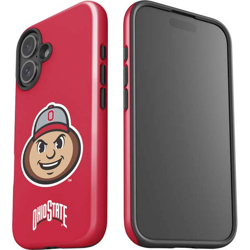 Ohio State University OSUBuckeyes Light Grey iPhone 16 Plus Impact Case