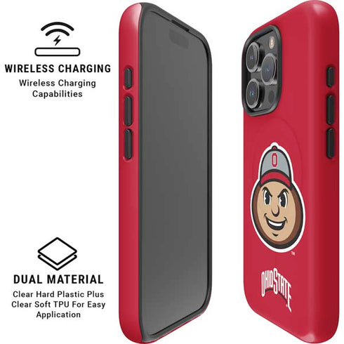 Ohio State University OSUBuckeyes Light Grey iPhone 16 Pro Magsafe Impact Case