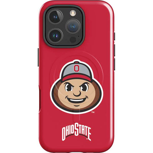Ohio State University OSUBuckeyes Light Grey iPhone 16 Pro Max Magsafe Impact Case