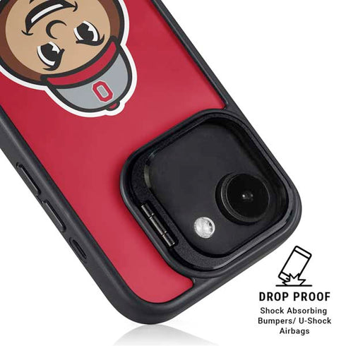 Ohio State University OSUBuckeyes Light Grey iPhone 16e Kickstand Case