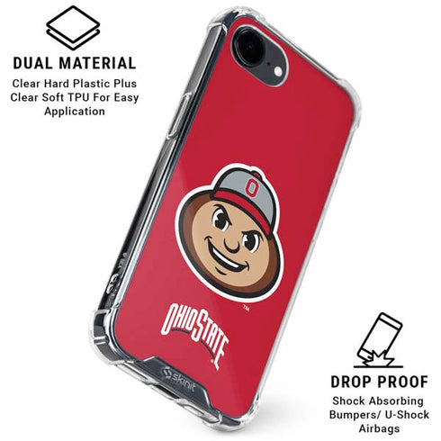 Ohio State University OSUBuckeyes Light Grey iPhone 16e Clear Case
