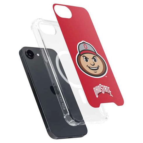Ohio State University OSUBuckeyes Light Grey iPhone 16e MagSafe Case