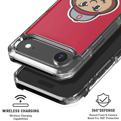 Ohio State University OSUBuckeyes Light Grey iPhone 17 Air Clear Case