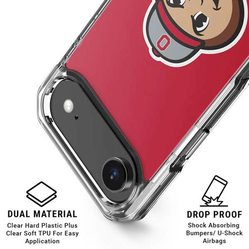 Ohio State University OSUBuckeyes Light Grey iPhone 17 Air Clear Case