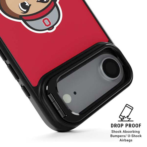 Ohio State University OSUBuckeyes Light Grey iPhone 17 Air Kickstand Case