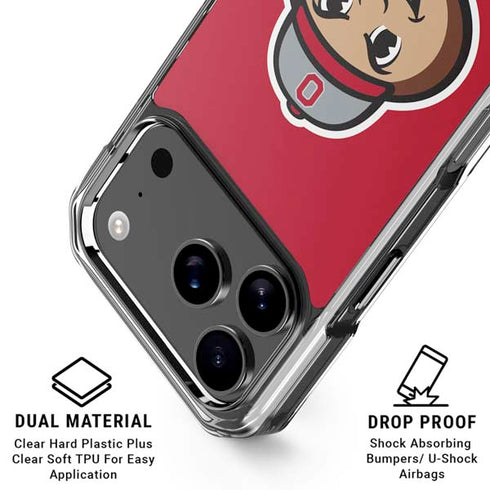 Ohio State University OSUBuckeyes Light Grey iPhone 17 Pro MagSafe Case