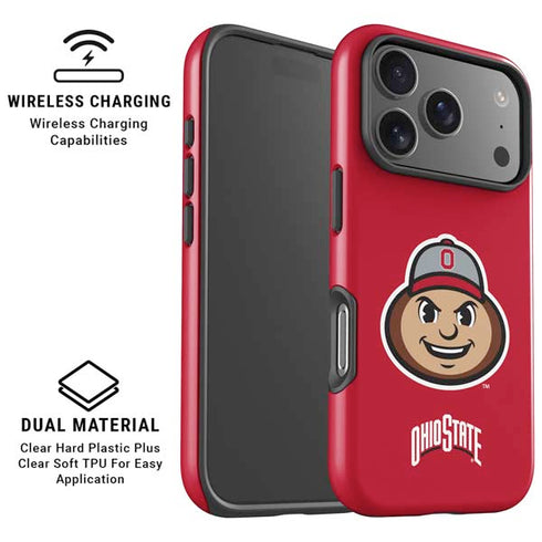 Ohio State University OSUBuckeyes Light Grey iPhone 17 Pro Magsafe Impact Case