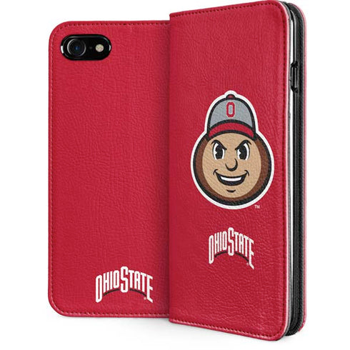 Ohio State University OSUBuckeyes Light Grey iPhone SE (2nd & 3rd Gen) Folio Case