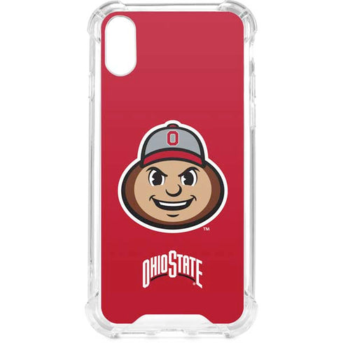 Ohio State University OSUBuckeyes Light Grey iPhone XS Clear Case