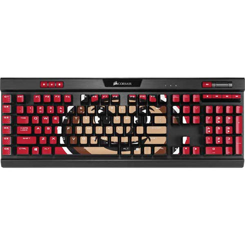Ohio State University OSUBuckeyes Light Grey K95 RGB PLATINUM Mechanical Gaming Keyboard Skin