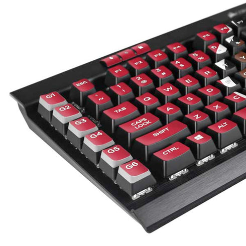 Ohio State University OSUBuckeyes Light Grey K95 RGB PLATINUM Mechanical Gaming Keyboard Skin