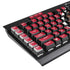 Ohio State University OSUBuckeyes Light Grey K95 RGB PLATINUM Mechanical Gaming Keyboard Skin