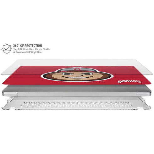 Ohio State University OSUBuckeyes Light Grey MacBook Air 15in (2023-2025) Case plus Skin