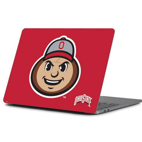 Ohio State University OSUBuckeyes Light Grey Apple MacBook Pro 13-inch Skin