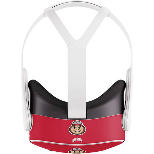 Ohio State University OSUBuckeyes Light Grey Meta Quest 3S Skin