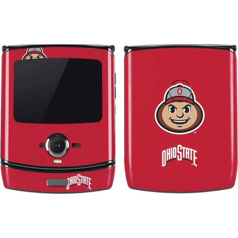 Ohio State University OSUBuckeyes Light Grey Motorola RAZR Skin