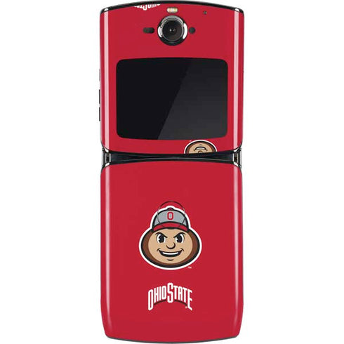 Ohio State University OSUBuckeyes Light Grey Motorola RAZR Skin