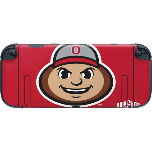 Ohio State University OSUBuckeyes Light Grey Nintendo Switch 2 (2025) with Joy-Con Skin