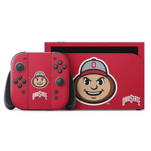 Ohio State University OSUBuckeyes Light Grey Nintendo Skins
