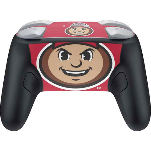 Ohio State University OSUBuckeyes Light Grey Nintendo Switch 2 (2025) Pro Controller Skin