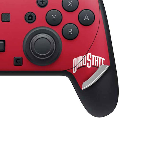 Ohio State University OSUBuckeyes Light Grey Nintendo Switch 2 (2025) Pro Controller Skin