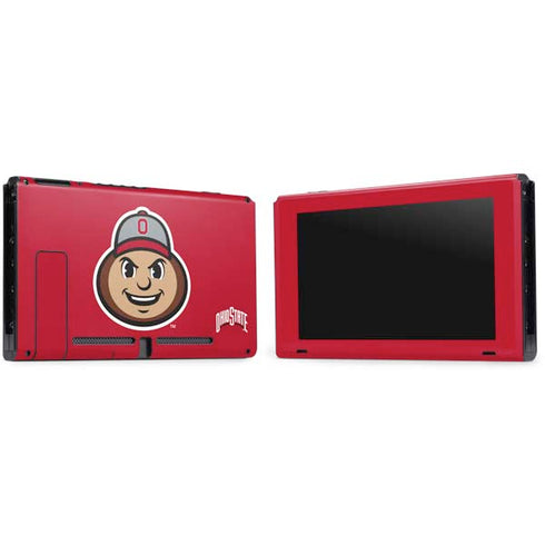 Ohio State University OSUBuckeyes Light Grey Nintendo Switch Bundle Skin