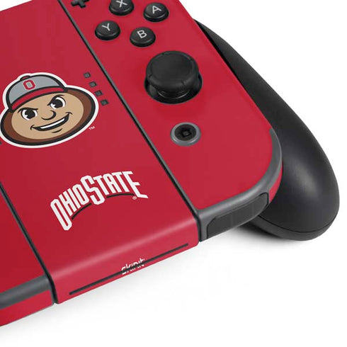 Ohio State University OSUBuckeyes Light Grey Nintendo Switch Bundle Skin