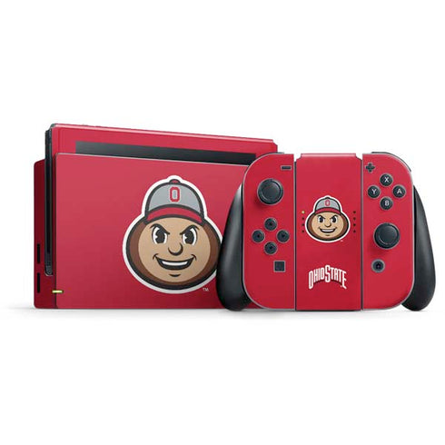 Ohio State University OSUBuckeyes Light Grey Nintendo Skins