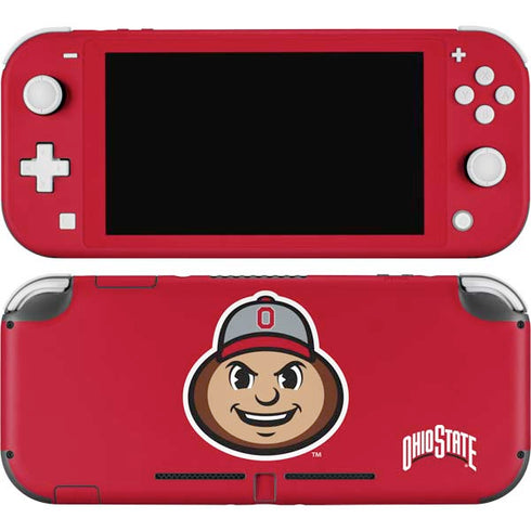 Ohio State University OSUBuckeyes Light Grey Nintendo Switch Lite Skin