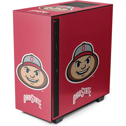 Ohio State University OSUBuckeyes Light Grey NZXT H510 Compact ATX Mid-Tower Case Skin