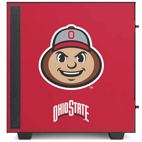 Ohio State University OSUBuckeyes Light Grey NZXT H510 Compact ATX Mid-Tower Case Skin