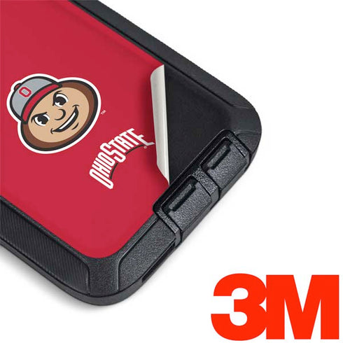 Ohio State University OSUBuckeyes Light Grey Otterbox Defender Galaxy Skin