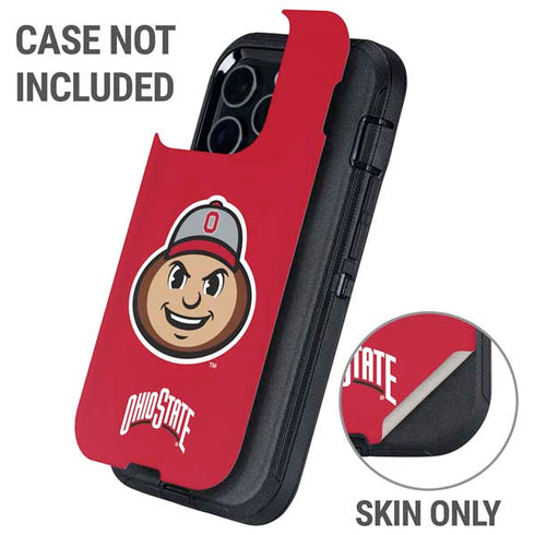 Ohio State University OSUBuckeyes Light Grey Otterbox Defender iPhone Skin