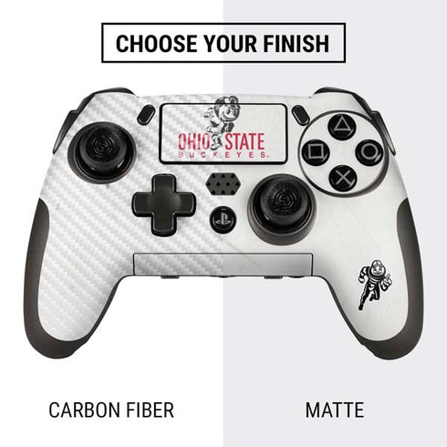 Ohio State University OSUBuckeyes Light Grey PlayStation Scuf Vantage 2 Controller Skin