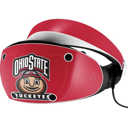 Ohio State University OSUBuckeyes Light Grey PlayStation VR2 Skin