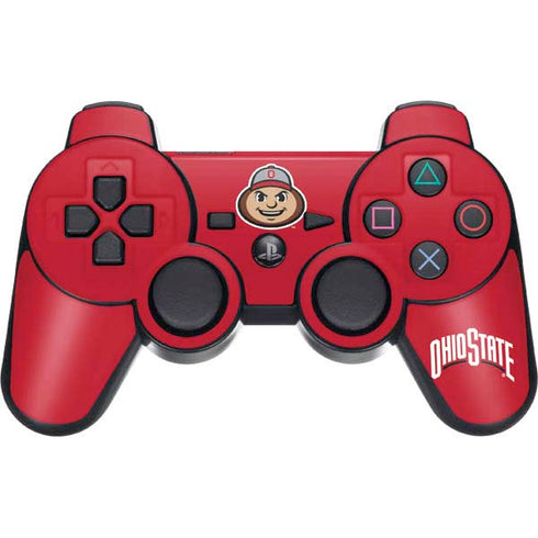 Ohio State University OSUBuckeyes Light Grey PS3 Dual Shock wireless controller Skin