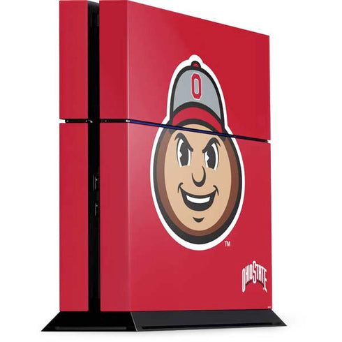 Ohio State University OSUBuckeyes Light Grey PS4 Console Skin