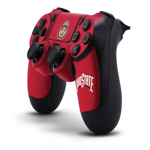 Ohio State University OSUBuckeyes Light Grey PS4 Controller Skin