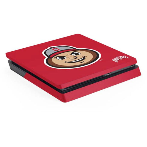Ohio State University OSUBuckeyes Light Grey PS4 Slim Skin