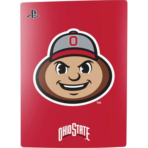 Ohio State University OSUBuckeyes Light Grey PS5 Console Skin