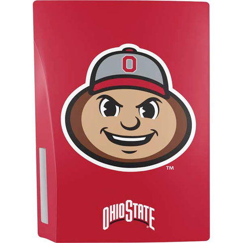 Ohio State University OSUBuckeyes Light Grey PS5 Console Skin