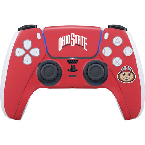 Ohio State University OSUBuckeyes Light Grey PS5 Controller Skin
