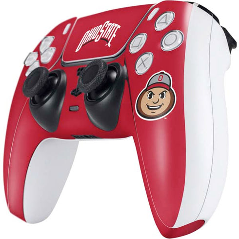 Ohio State University OSUBuckeyes Light Grey PS5 Controller Skin