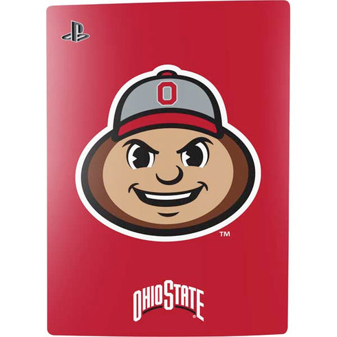 Ohio State University OSUBuckeyes Light Grey PS5 Digital Edition Bundle Skin