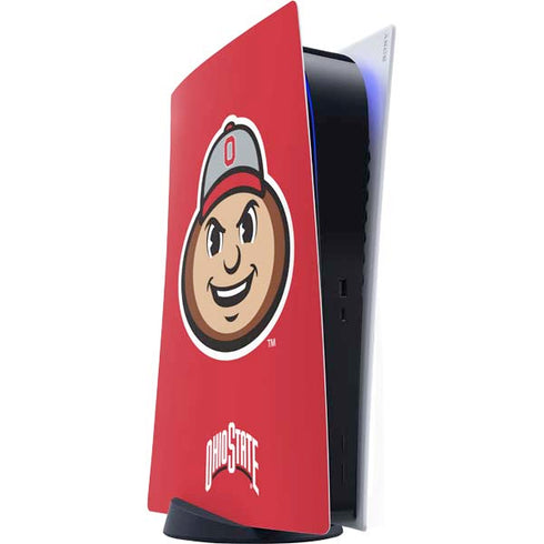 Ohio State University OSUBuckeyes Light Grey PS5 Digital Edition Console Skin