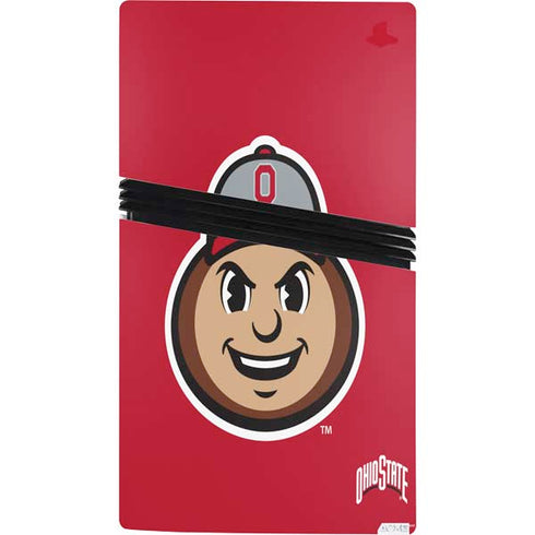Ohio State University OSUBuckeyes Light Grey PS5 Pro Bundle Skin